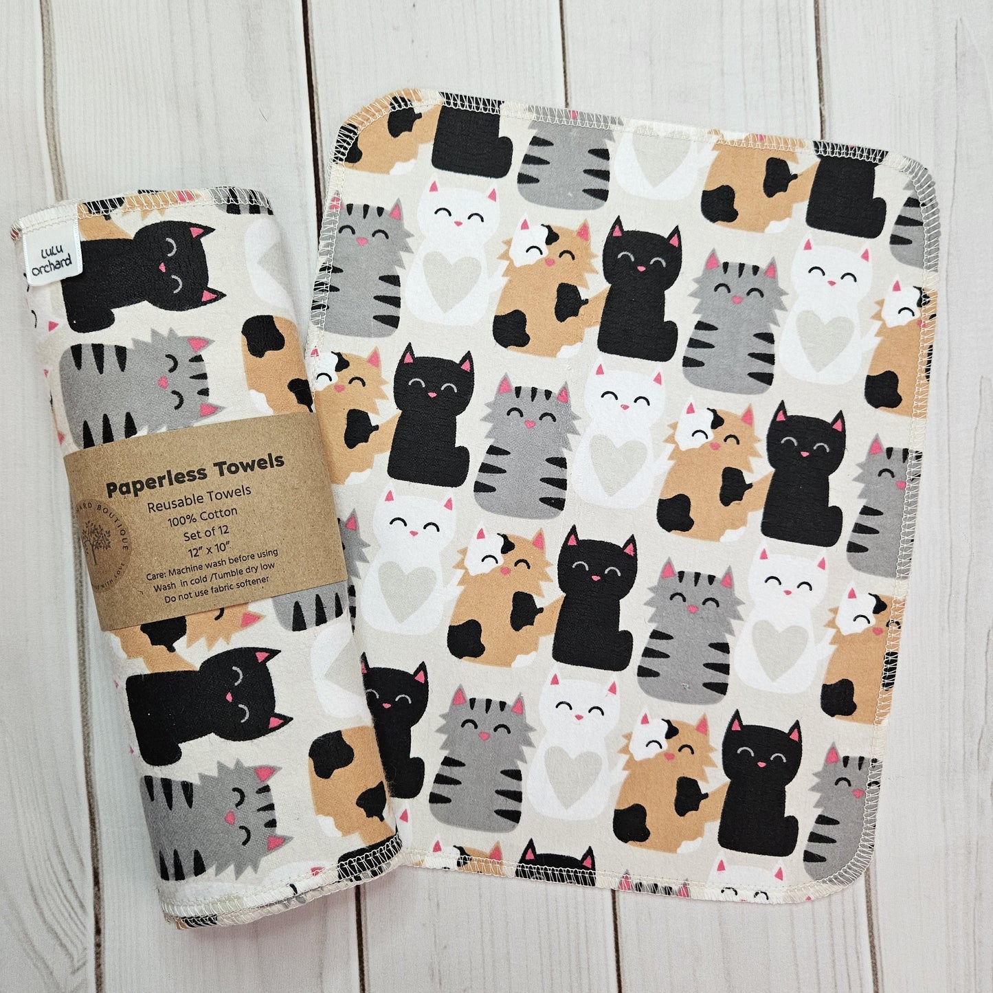 Calico Cats Print Paperless Paper Towels