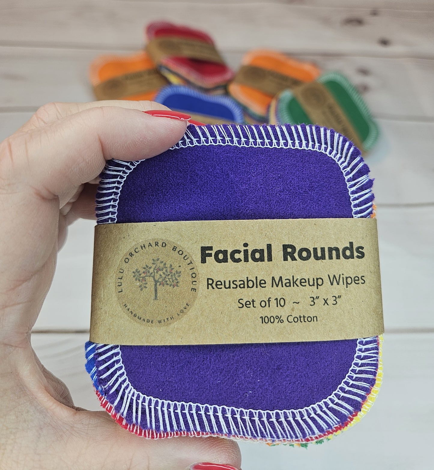 Rainbow Reusable Facial Rounds, Cotton Facial Rounds, Makeup Rounds, Makeup Remover