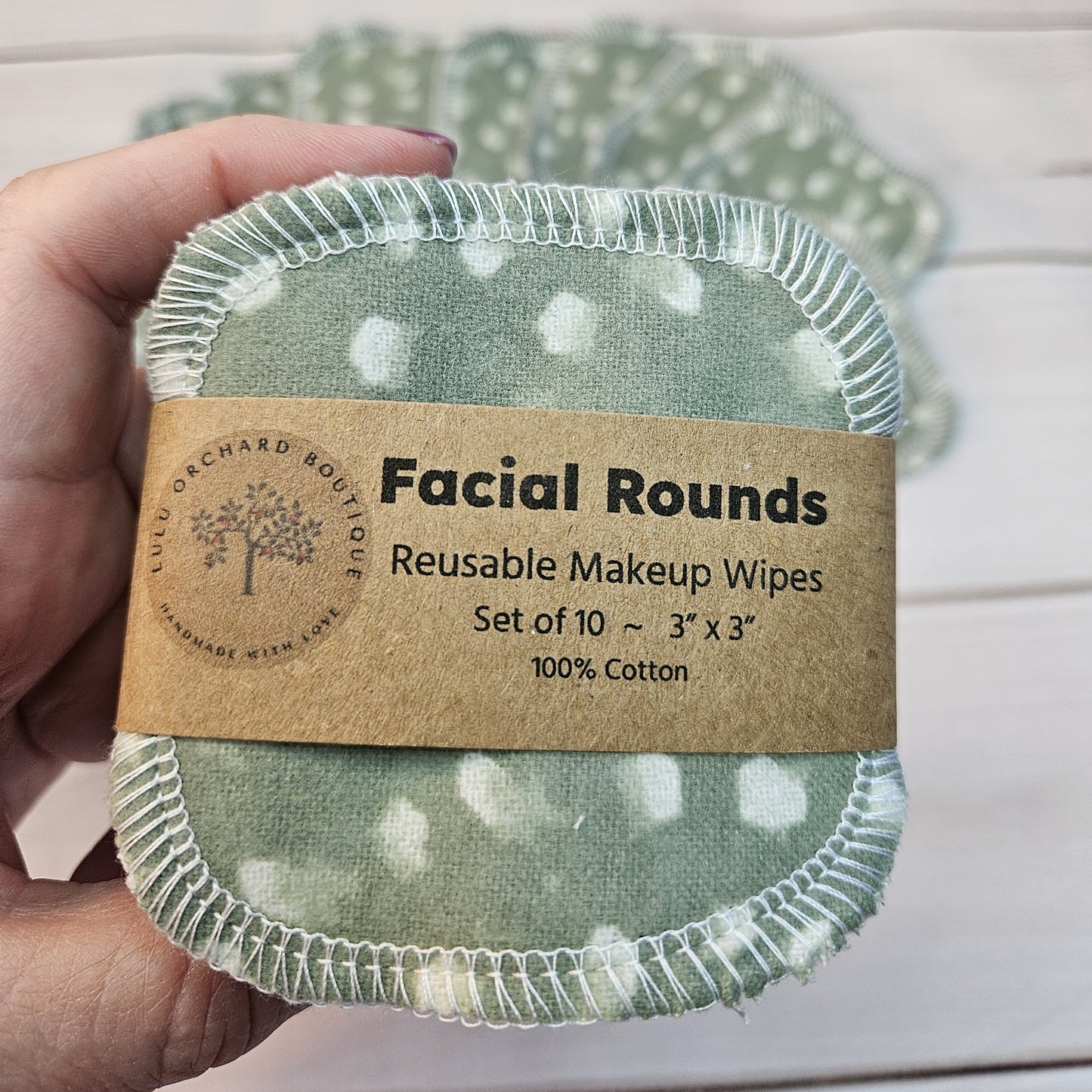 Sage Reusable Facial Rounds, Cotton Facial Rounds, Makeup Rounds, Makeup Remover