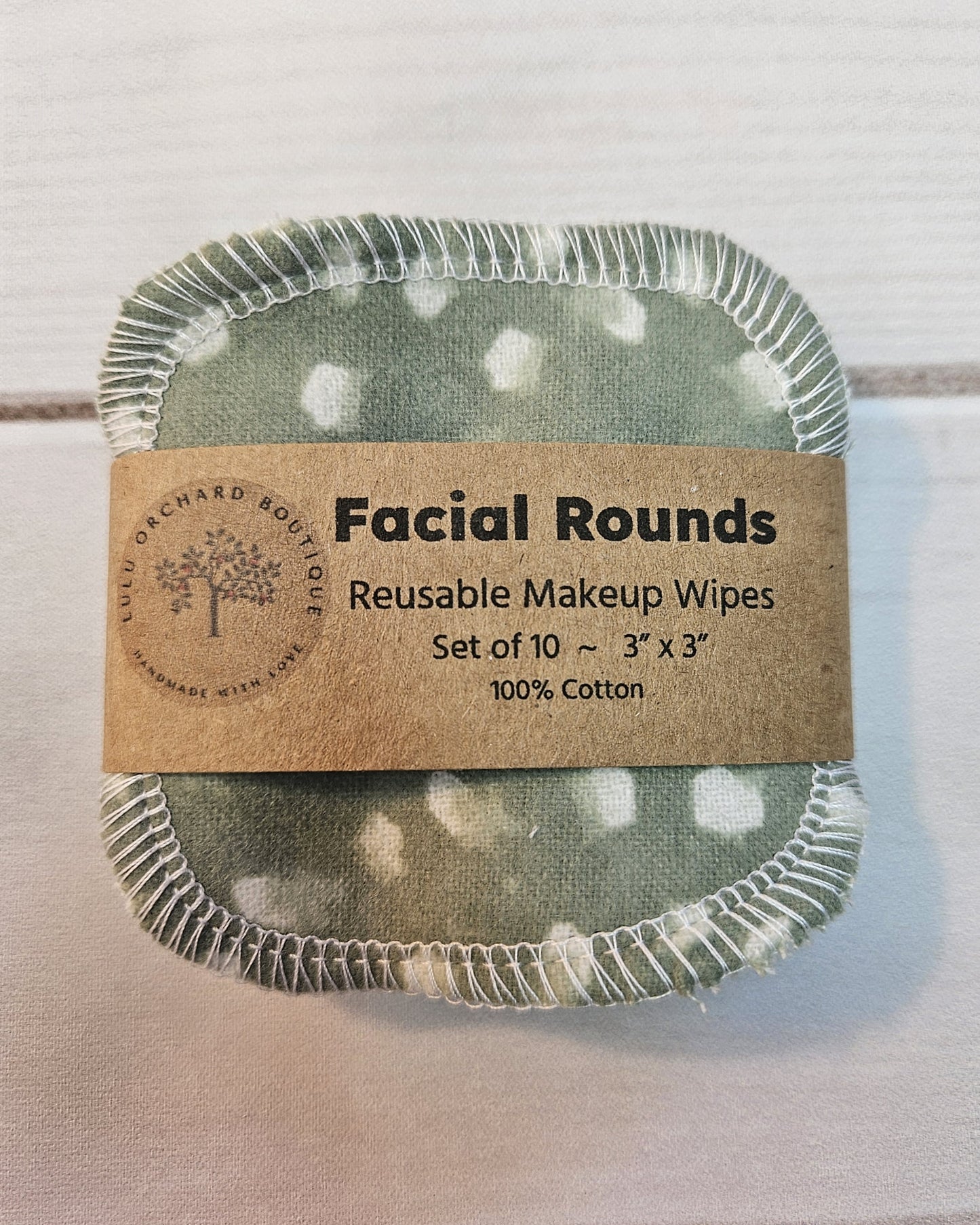 Sage Reusable Facial Rounds, Cotton Facial Rounds, Makeup Rounds, Makeup Remover