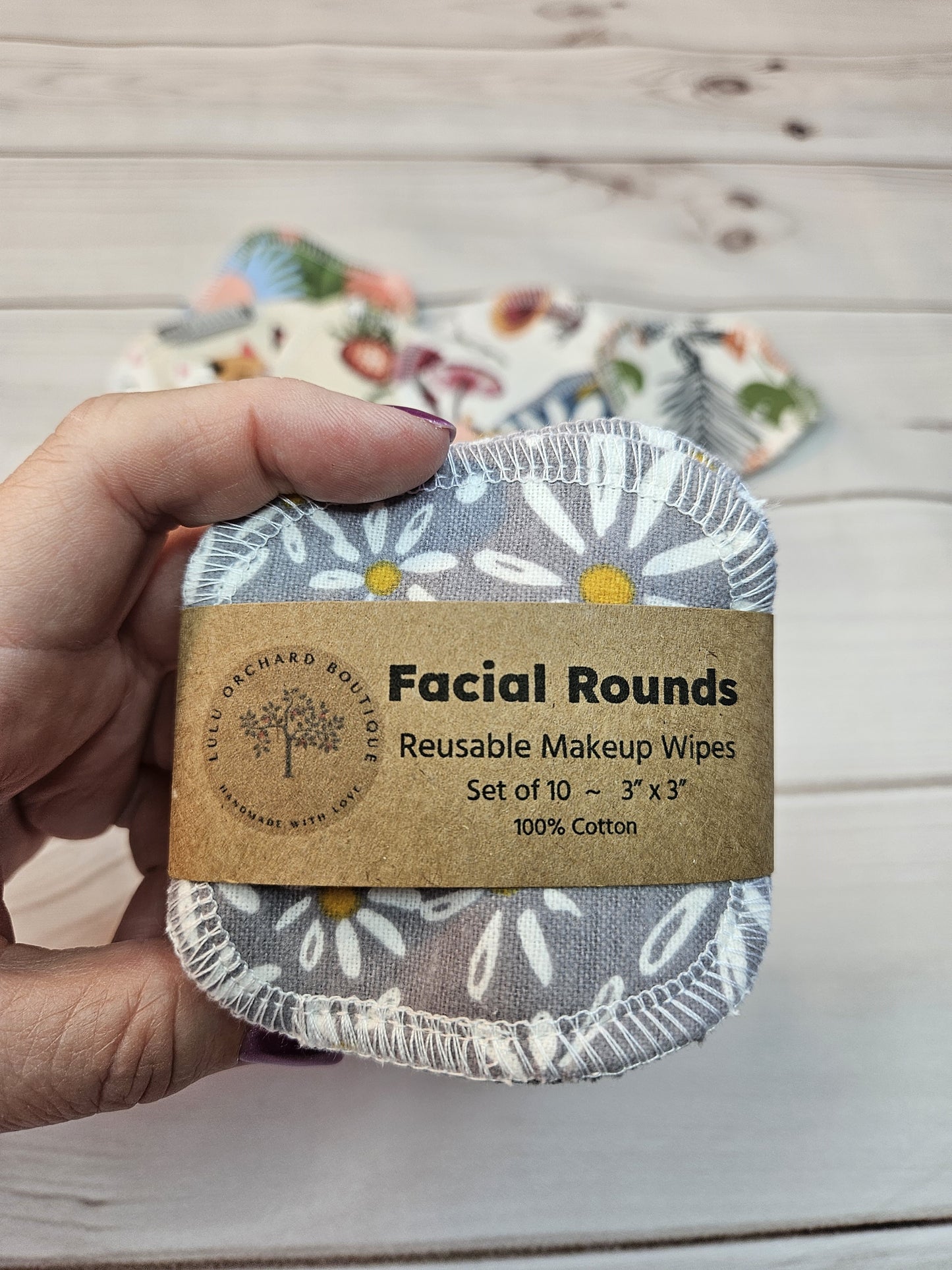 Variety Pack Reusable Facial Rounds, Cotton Facial Rounds, Makeup Rounds, Makeup Remover