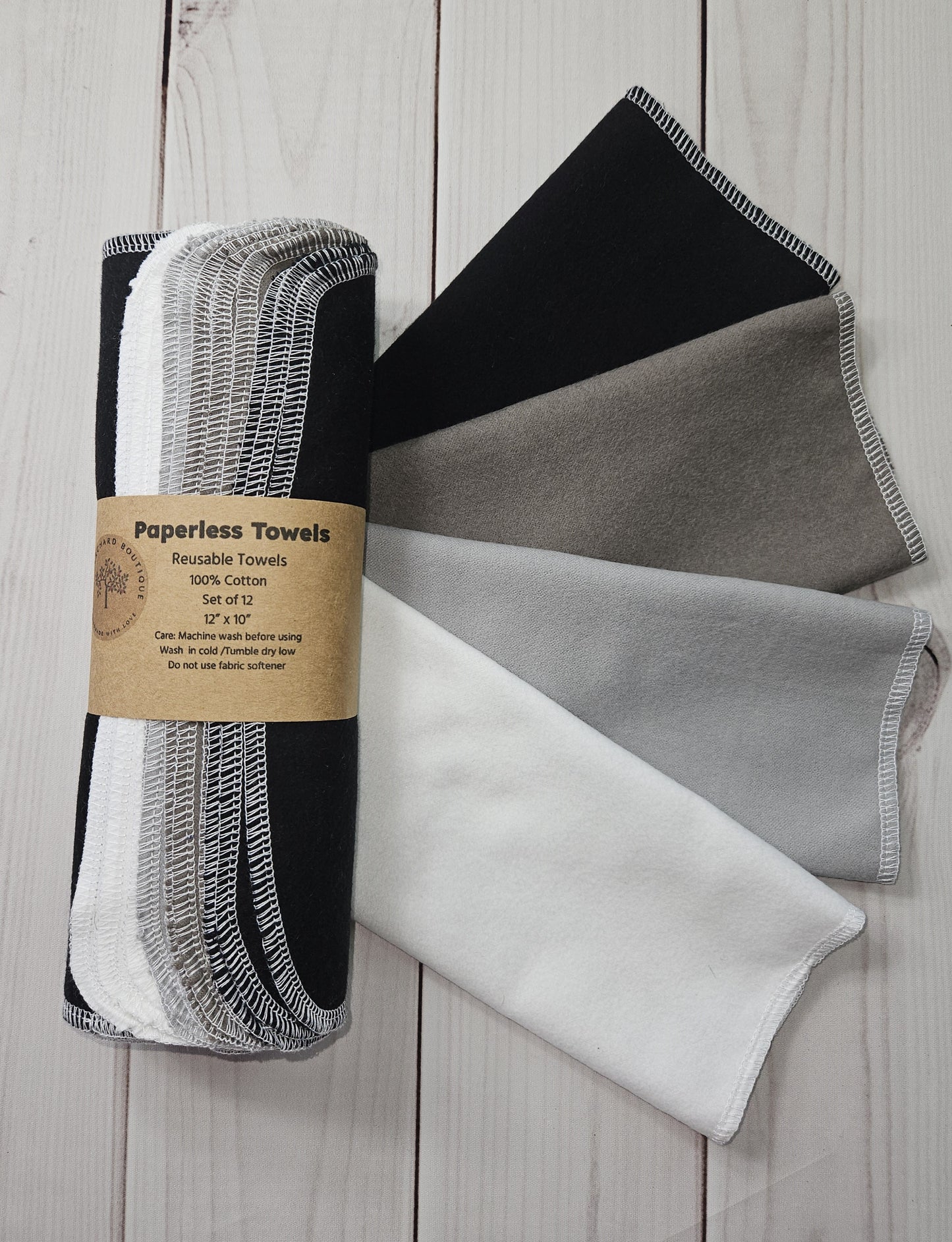 Gray Monotone Paperless Paper Towels