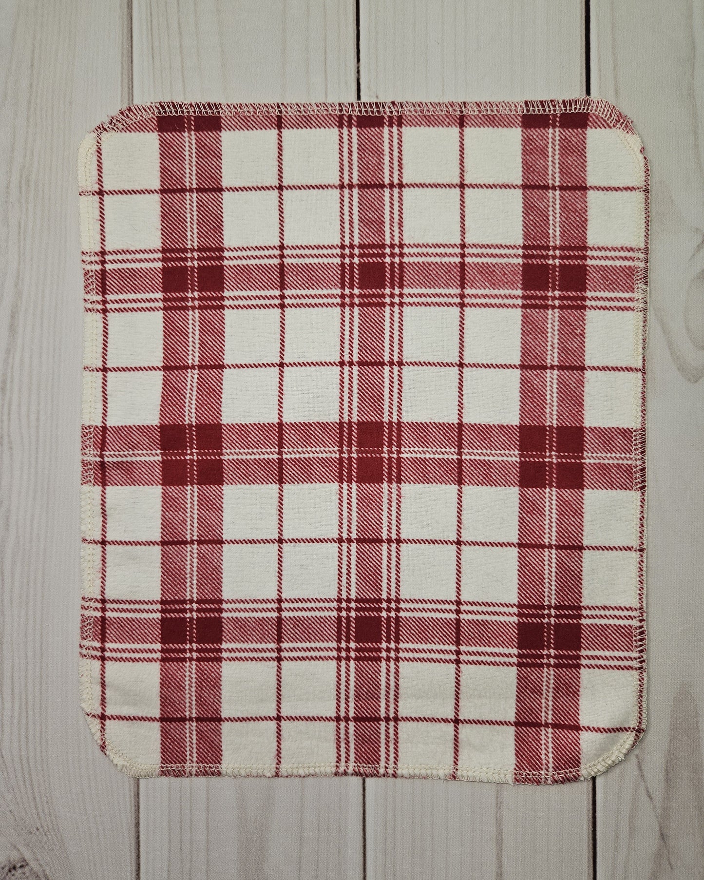 Red and Cream Plaid Paperless Paper Towels