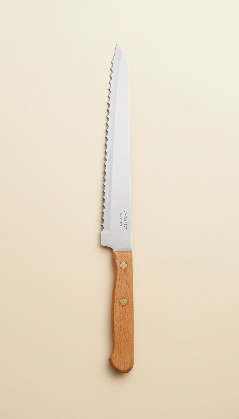 Bread Knife with Beechwood Handle