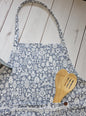 Scandinavian Christmas Print Full Vintage-Style Apron with Ruffle and Pocket