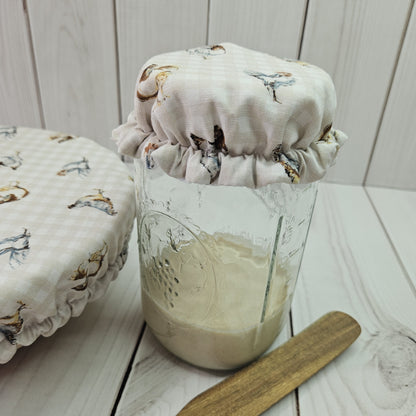 Sourdough Starter Jar Cover, Wide-Mouth Jar Cover, Reusable Waterproof Cover