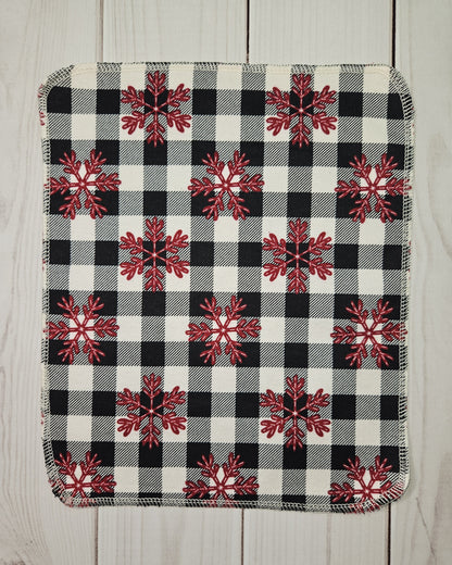 Buffalo Check with Red Snowflakes Paperless Paper Towels