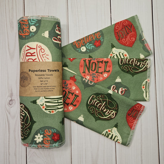 Vintage Style Christmas Decorations Paperless Paper Towels