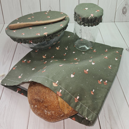 Sourdough Starter Set, Reusable Waterproof Bowl & Jar Cover, Bread Bag