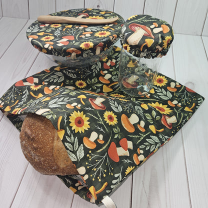Sourdough Starter Set, Reusable Waterproof Bowl & Jar Cover, Bread Bag