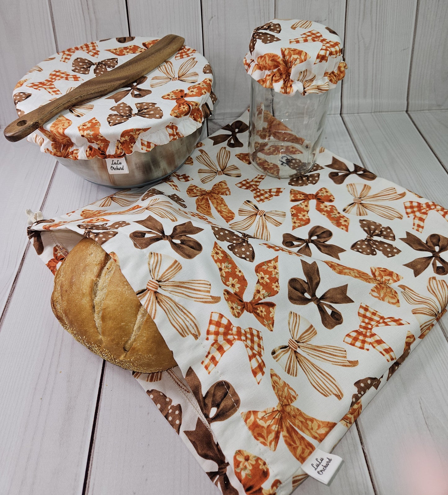 Sourdough Starter Set, Reusable Waterproof Bowl & Jar Cover, Bread Bag