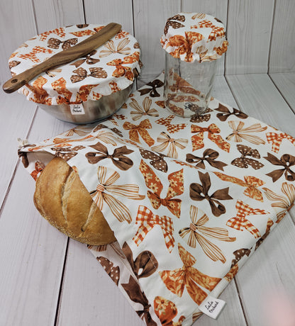 Sourdough Starter Set, Reusable Waterproof Bowl & Jar Cover, Bread Bag