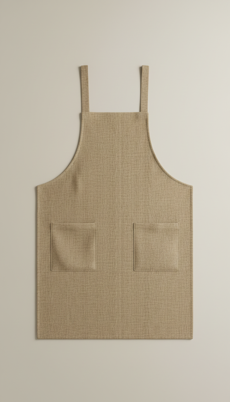 Linen Apron with Adjustable Neck Strap