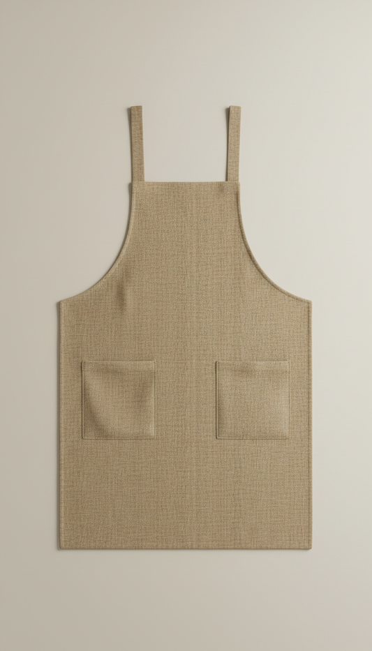 Linen Apron with Adjustable Neck Strap