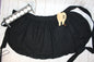 Black Retro Half Apron with Ruffles and Pockets