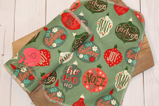 Retro Christmas Ornaments Paperless Paper Towels