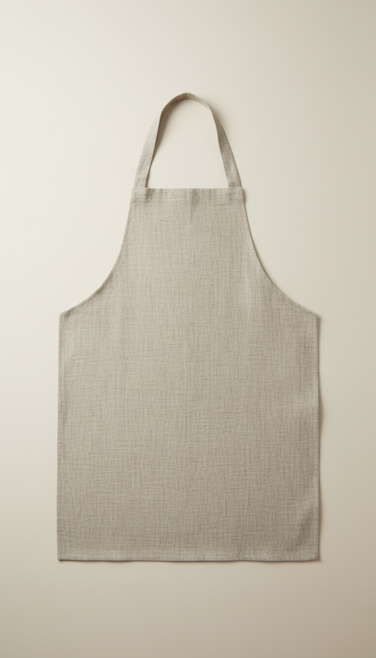 Natural Linen Kitchen Apron
