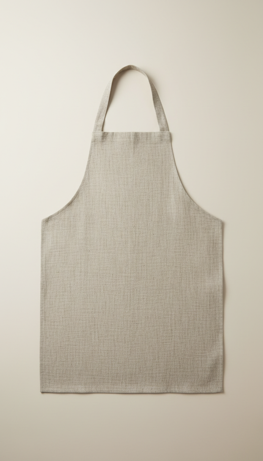Natural Linen Kitchen Apron